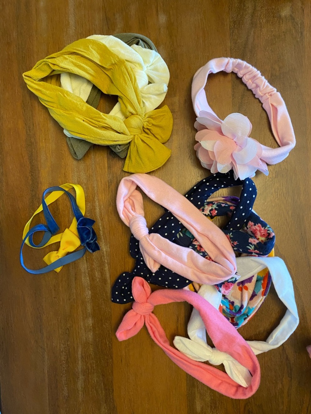 Assorted Baby/Toddler Headbands Set - Pink, Yellow, Navy & Floral